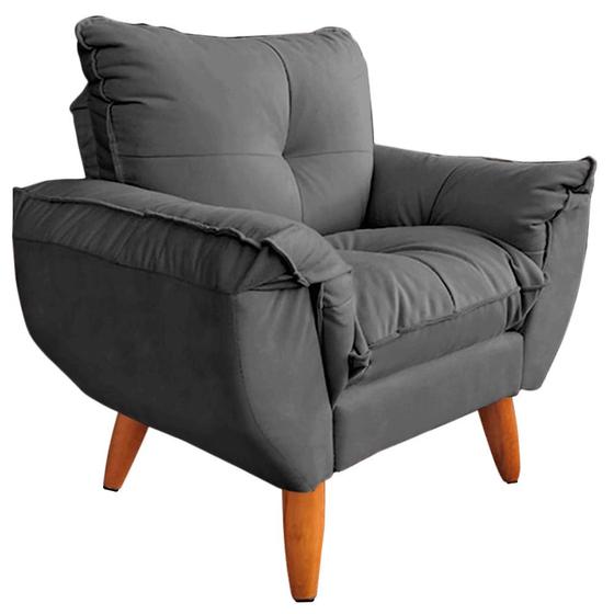 Cadeira para Criança Poltrona Opala Suede Cinza Grafite - Maximas Menor preço em Cadeira para Criança Poltrona Opala Suede Cinza Grafite - Maximas