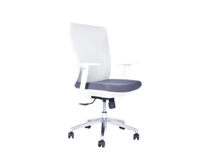 Imagem de Cadeira para Escritório Diretor Encosto reclinável em tela mesh cinza claro Marca - Bering