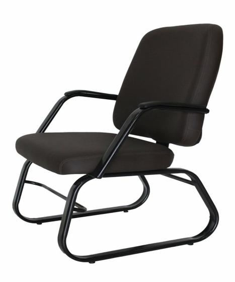 Imagem de Cadeira para Plus Size até 200kg com Base Fixa Linha Plus Size Preto