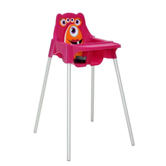 Imagem de Cadeira para Refeição Infantil Tramontina Monster Rosa