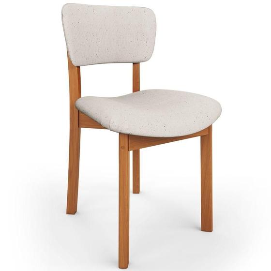 Imagem de Cadeira Para Sala de Jantar Cozinha Living Estofada Dara L02 Linho Cru - Lyam Decor