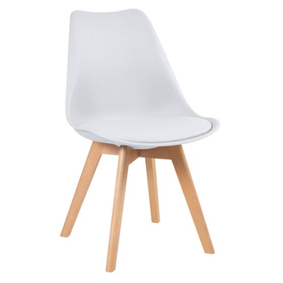 Imagem de Cadeira para Sala de Jantar Eames Leda Estofada Branco