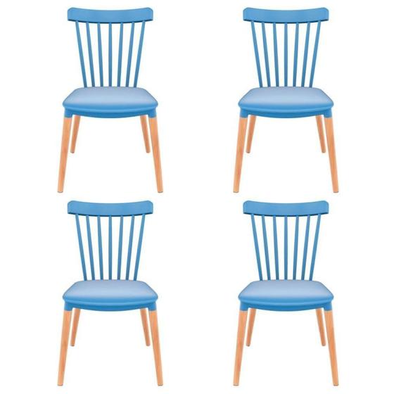 Imagem de Cadeira para Sala de Jantar Windsor Pp Azul Aço