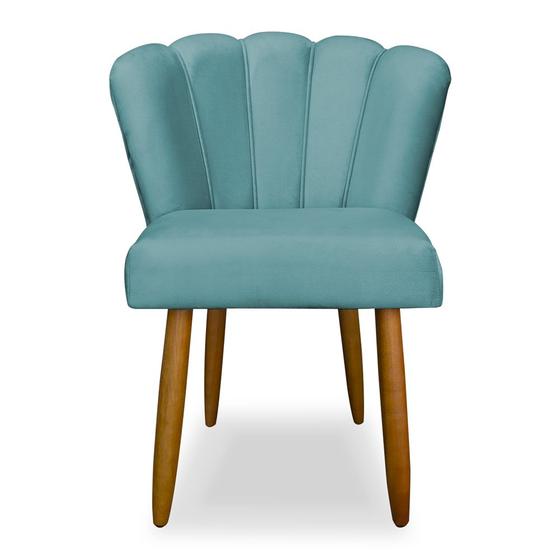 Imagem de Cadeira Pétala para Penteadeira e Sala Pés Palito Veludo Escolha sua cor - WeD Decor