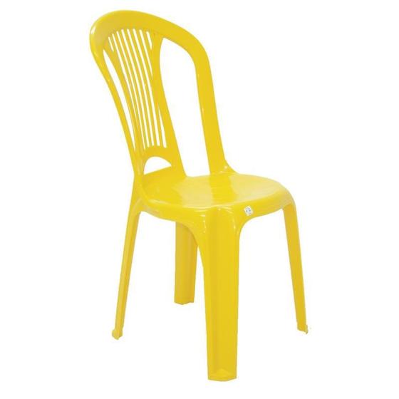 Imagem de Cadeira plastica monobloco atlantida economy amarela