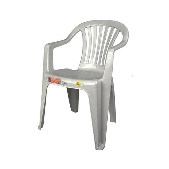 Imagem de Cadeira Plástica Poltrona Vila Boa Vista Branca - Antares