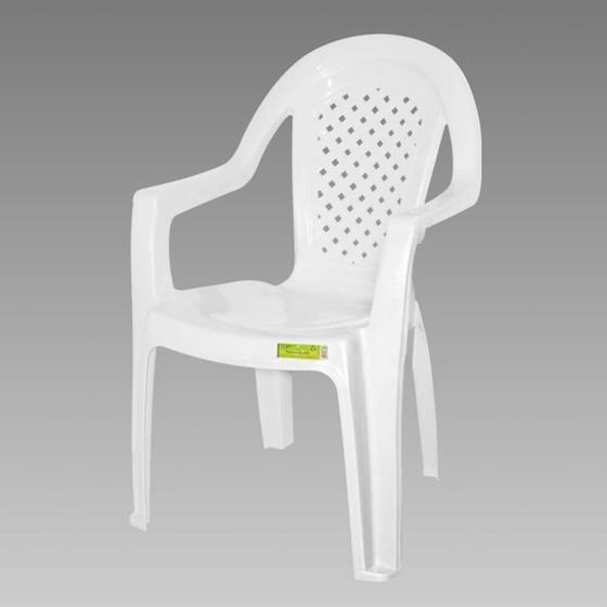 Imagem de Cadeira Plástica Topplast Isabela com Braço - Branca