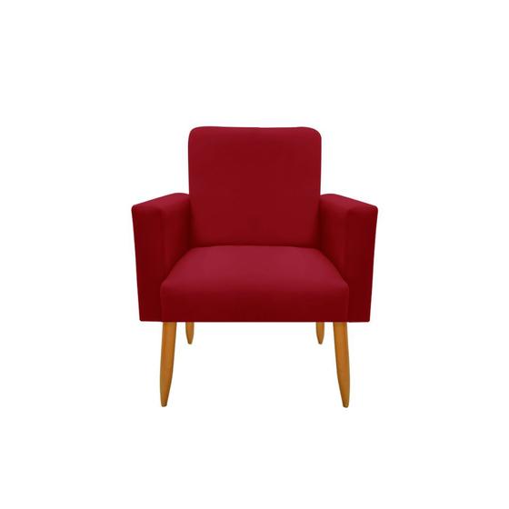 Imagem de Cadeira Poltrona Malibu Decorativa Para Sala Quarto Escritório Suede