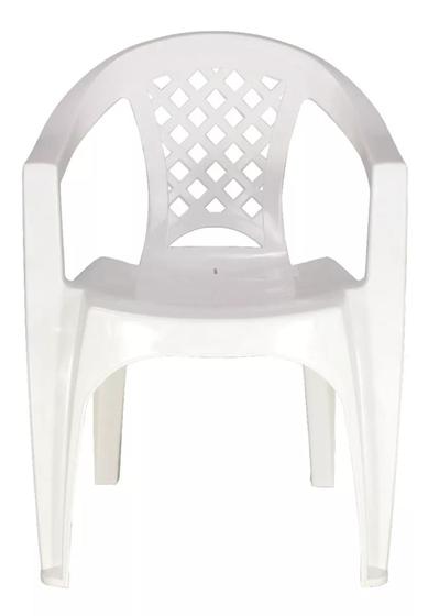 Imagem de Cadeira Poltrona Plástica Apoio Braços Resistente Tramontina