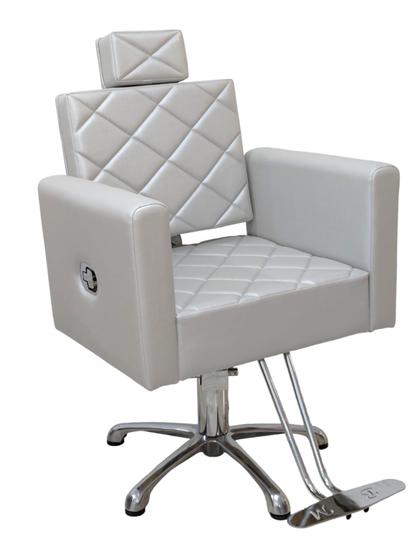 Poltrona Cadeira Hidráulica Reclinável Topazio - Móveis Salão de Beleza E  Barbeiro - Fortebello Moveis - Cor: café 3D