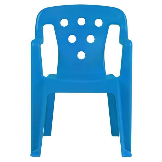 Imagem de Cadeira Poltroninha Kids Azul Plástica 52X36Cm Mor