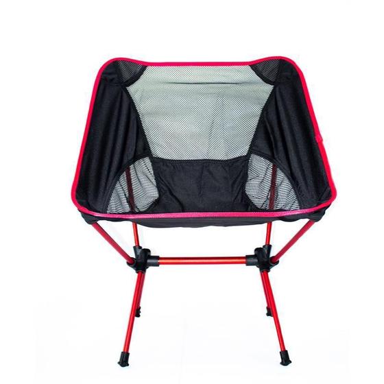 Imagem de Cadeira Portátil Dobrável Alumínio Com Bolsa Camping - 120Kg