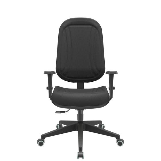 Imagem de Cadeira premium presidente backplax plus base standard com costura braço regulável pp