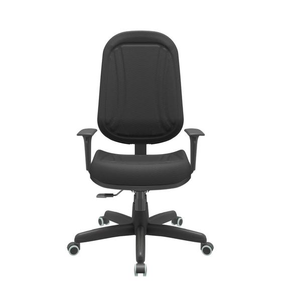 Imagem de Cadeira premium presidente backplax plus base standard com costura braço regulável pp