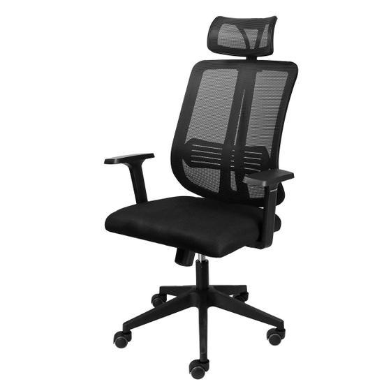 Cadeira Presidencial Preta Office Go Star Plus - Ergonômica Menor preço em Cadeira Presidencial Preta Office Go Star Plus - Ergonômica