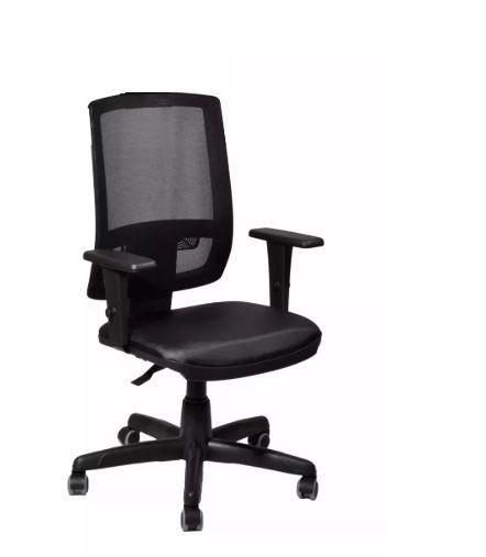 Cadeira presidente brizza tela relax preta Menor preço em Cadeira presidente brizza tela relax preta
