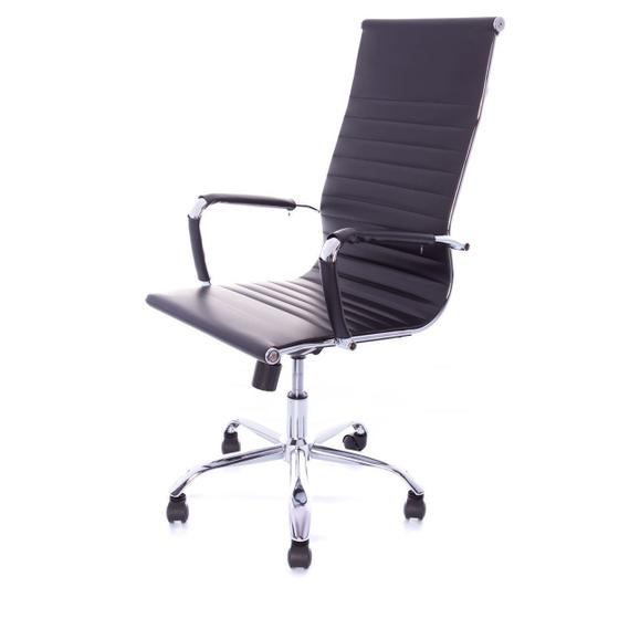 Cadeira Presidente Charles Eames Esteirinha Couro Pu 11P Menor preço em Cadeira Presidente Charles Eames Esteirinha Couro Pu 11P