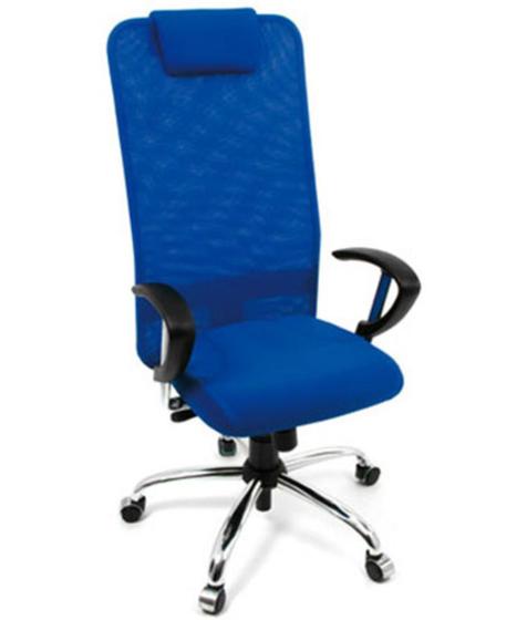 Imagem de Cadeira Presidente com apoio de cabeça Linha Tela Mesh Azul