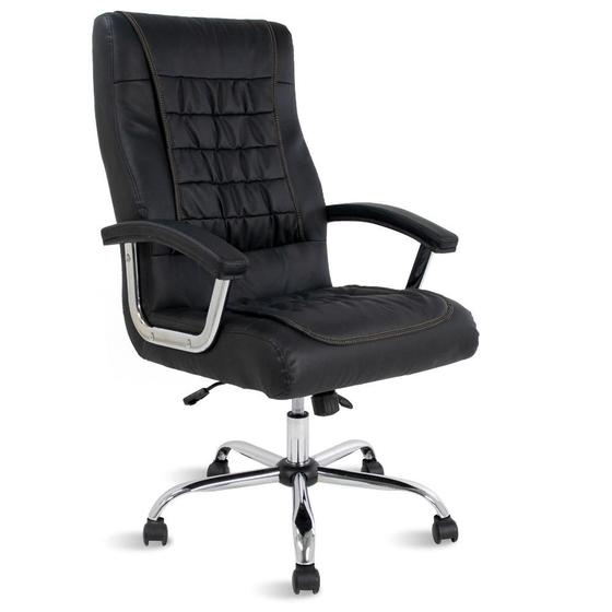 Cadeira Presidente com Mola Ensacada Maxwell Healer Preta Imagem de Cadeira Presidente com Mola Ensacada Maxwell Healer Preta