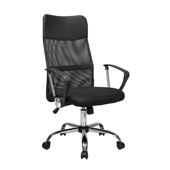 Cadeira Presidente Mesh Giratoria Preta - MAXOFFICE Menor preço em Cadeira Presidente Mesh Giratoria Preta - MAXOFFICE