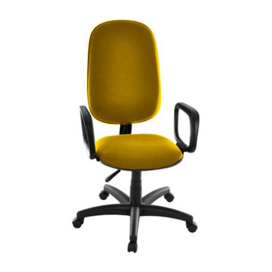 Imagem de Cadeira Presidente para Escritório com Braços Linha Uno Amarelo