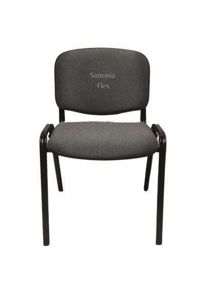 Imagem de cadeira prisma iso desmontável estofado enpilhavel para recepção igreja recepção escritório cor cinza
