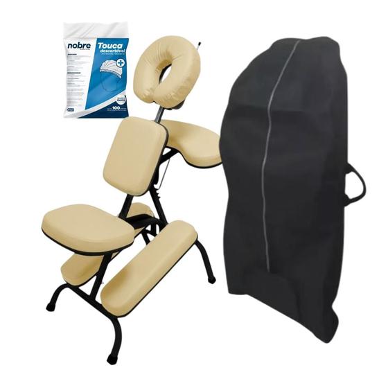 Imagem de Cadeira Quick Massage com  Bolsa P/ Transporte,  Originais Legno e Protetor p/ Face