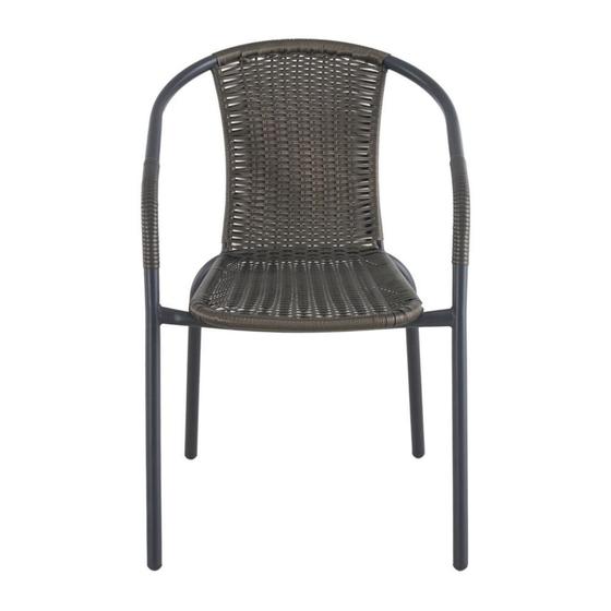 Cadeira Ratan Preto e Marrom Just Home Collection Menor preço em Cadeira Ratan Preto e Marrom Just Home Collection