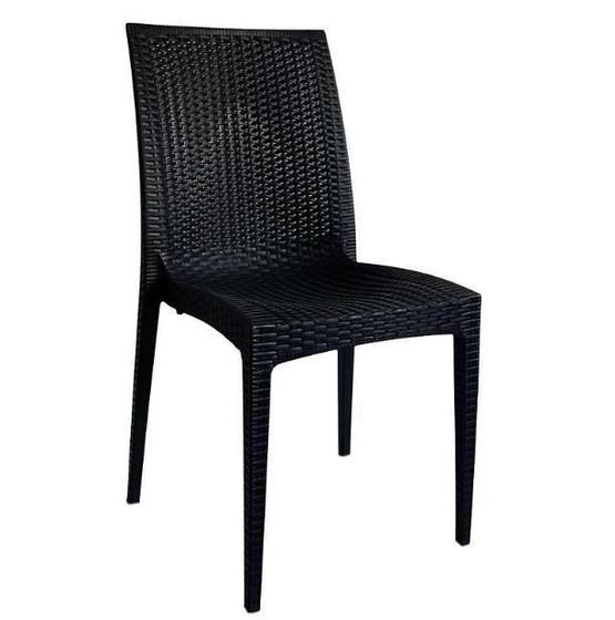 Imagem de Cadeira Rattan Preto - Construmarcas