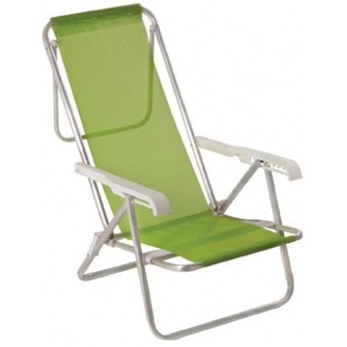 Imagem de Cadeira Reclinável 8 Posições Alumínio Sannet Verde - Mor