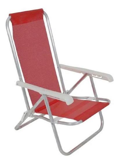 Imagem de Cadeira Reclinável Lazy Sannet 4 Posições Vermelho - Belfix