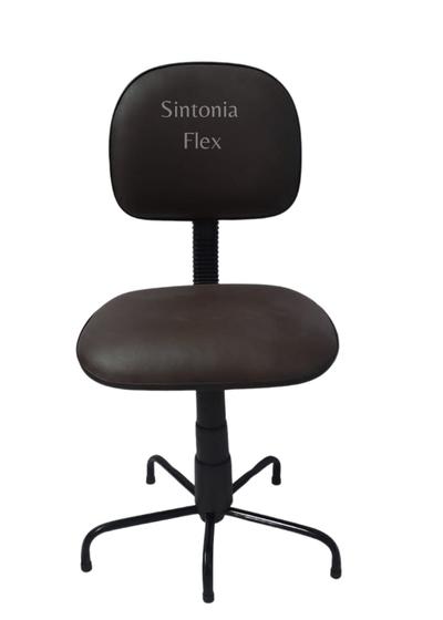 Imagem de Cadeira secretaria  apropiada para  costureira   corano marrom