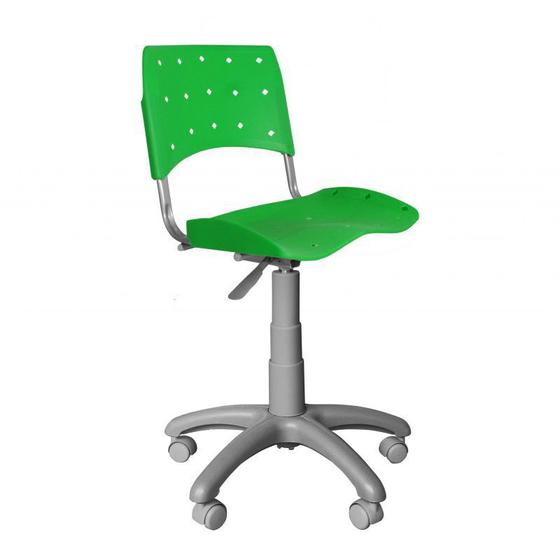 Imagem de Cadeira Secretária Giratória Plástica Ergoplax Verde Limão