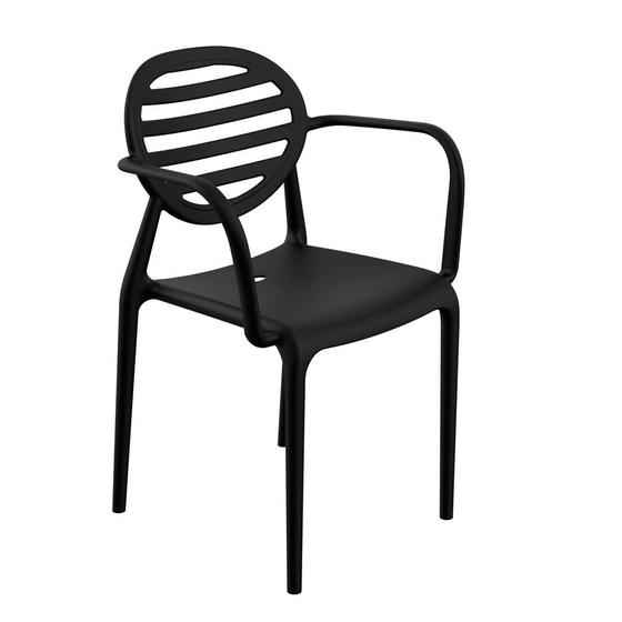 Imagem de Cadeira Stripe com braço Preta