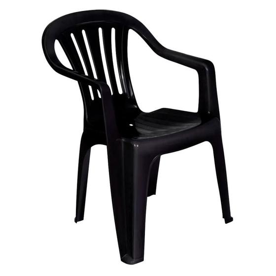 Imagem de Cadeira Tipo Poltrona Em Plástico Preta 15151104 MOR
