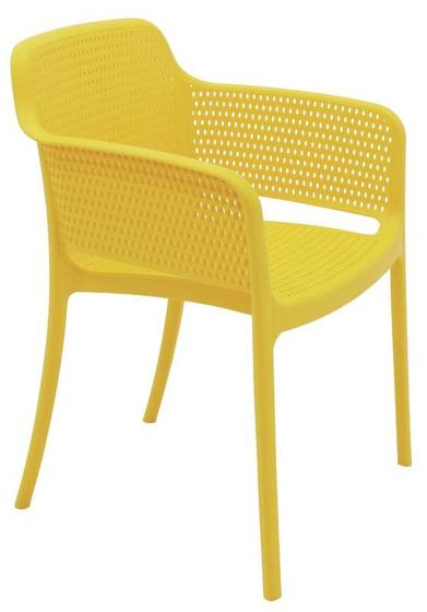 Imagem de Cadeira tramontina gabriela em polipropileno e fibra de vidro amarelo