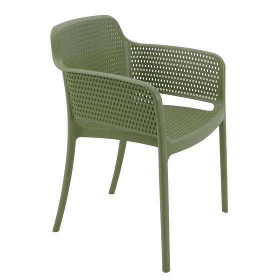 Imagem de Cadeira Tramontina Gabriela em Polipropileno e Fibra de Vidro Verde Oliva