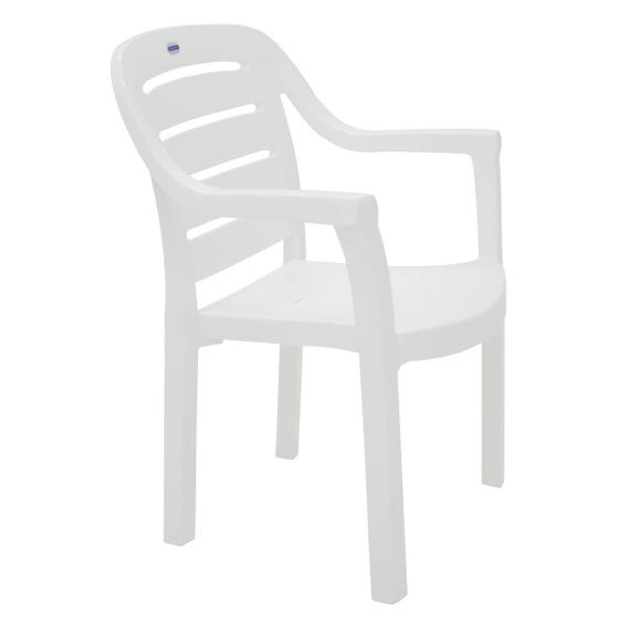 Imagem de Cadeira Tramontina Miami com Encosto Horizontal em Polipropileno Branco