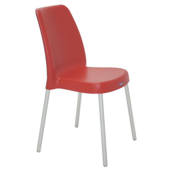 Imagem de Cadeira Tramontina Vanda Summa em Polipropileno Vermelho com Pernas de Alumínio