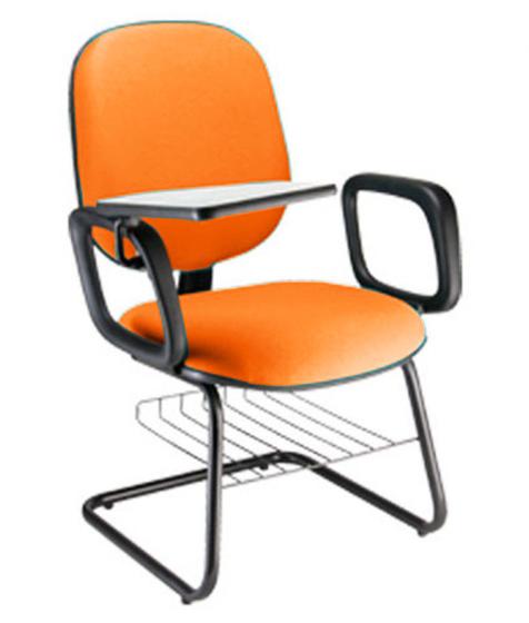 Imagem de Cadeira Universitária com prancheta para Escolas Linha Uno Laranja