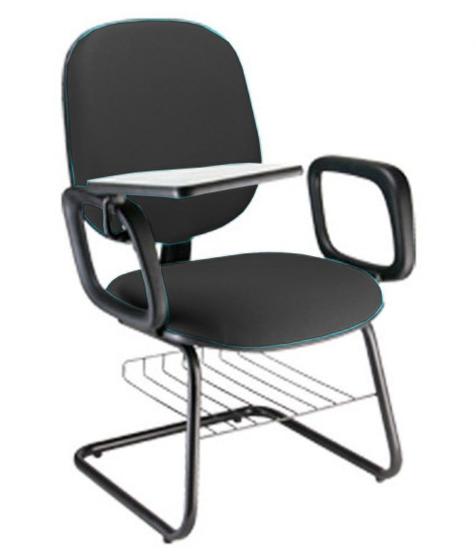 Imagem de Cadeira Universitária com prancheta para Escolas Linha Uno Preto