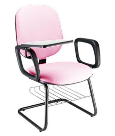 Imagem de Cadeira Universitária com prancheta para Escolas Linha Uno Rosa
