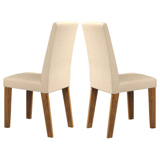 Imagem de Cadeiras Kit 2 Cadeiras Helena Imbuia/Pastel Veludo - Pnr Móveis