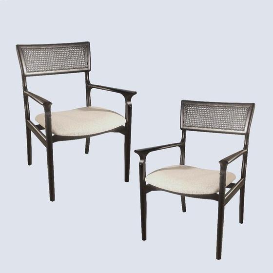 Imagem de Cadeiras para Mesa de Jantar com Braço - Lina- Decora Móveis