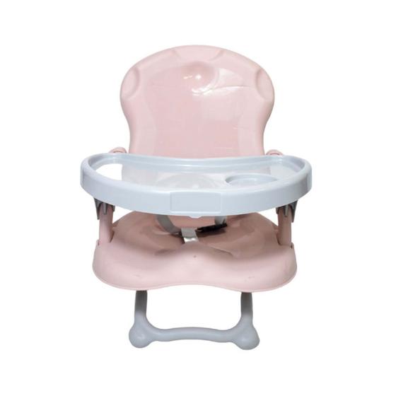 Imagem de Cadeirinha Assento Booster Bebê Cadeira de Refeição Alimentacão 6 a 36 Meses Até 15 Kg Ajuste Altura De Mesa Dobravel Compacta Com Bandeja