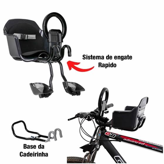 Imagem de Cadeirinha Bicicleta Aro 29 Frontal Flexbike Dianteira Preta