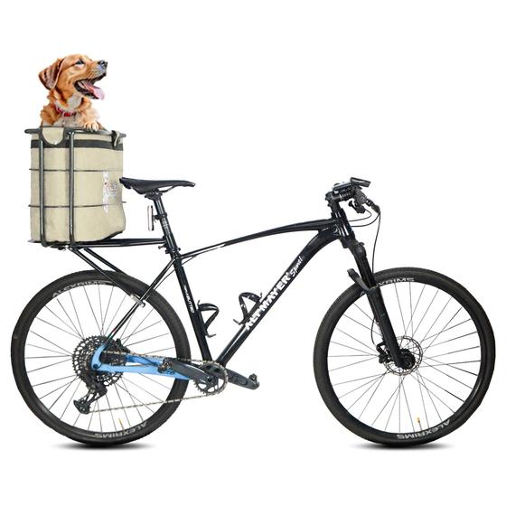 Imagem de Cadeirinha Big Bike Dog com Bagageiro Altmayer Bege AL-410 + AL-247