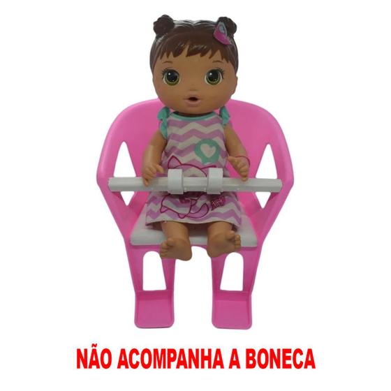 Imagem de Cadeirinha Boneca Baby P/ Bicicleta Infantil Alive Rosa Bco
