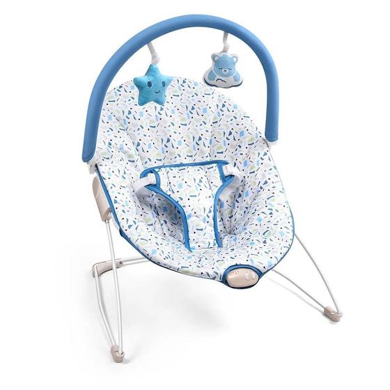 Imagem de Cadeirinha de Descanso Nap Time Azul Com Musicas Brinquedos e Vibração Multikids
