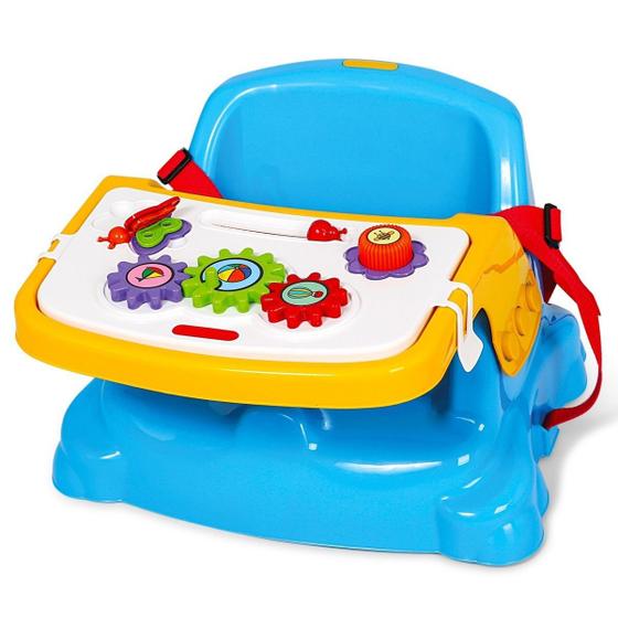 Imagem de Cadeirinha Didática Alimentação Portátil Bebê Cadeira Azul - Poliplac